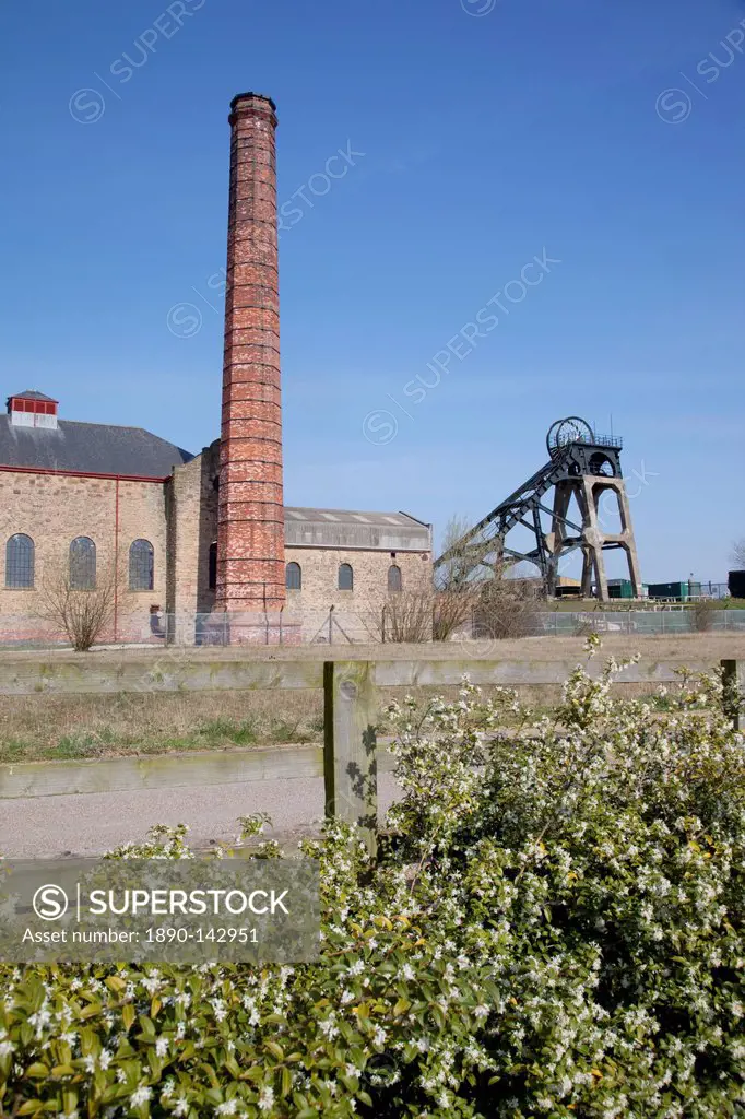 Headstocks, Pleasley Colliery, Derbyshire, England, United Kingdom, Europe