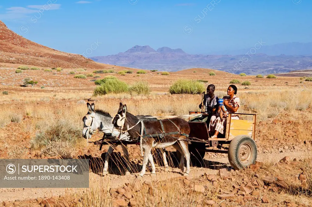 Damara family, Damaraland, Kunene Region, Namibia, Africa
