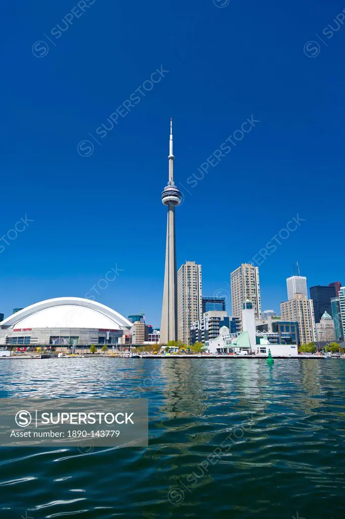 City skyline showing CN Tower, Toronto, Ontario, Canada, North America