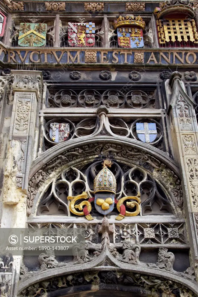 Detail of Christchurch Gate, Canterbury, Kent, England, United Kingdom, Europe
