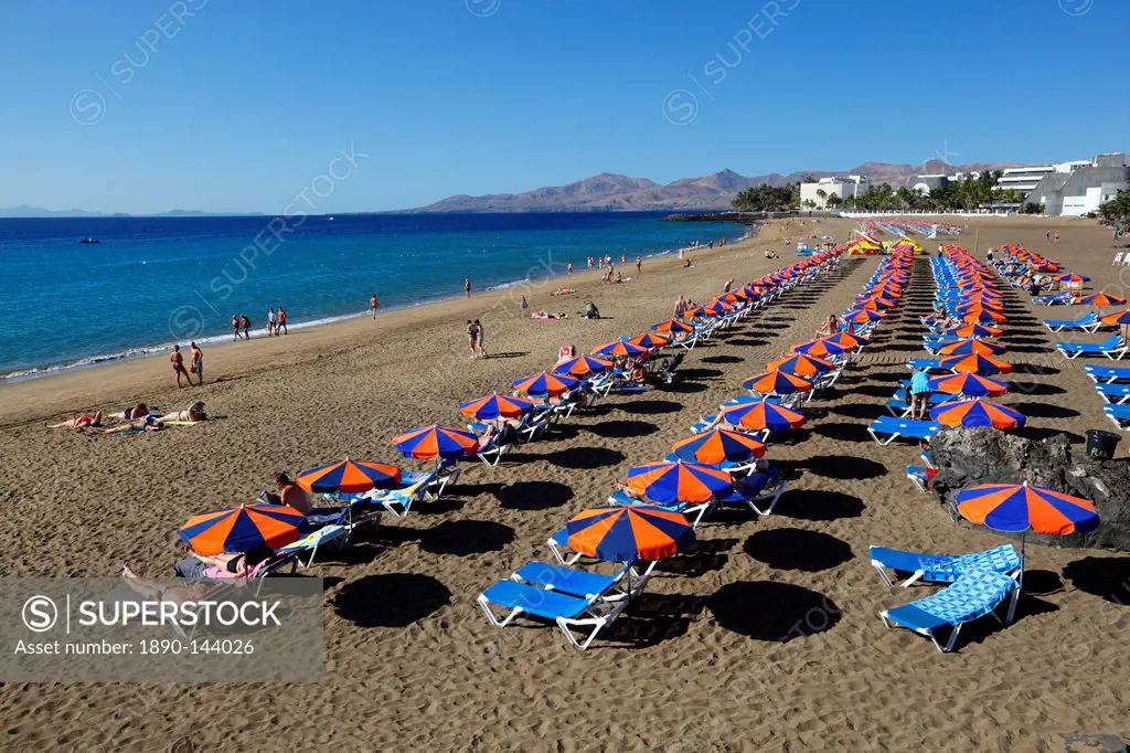 Playa Grande, Puerto del Carmen, Lanzarote, Canary Islands, Spain, Atlantic, Europe