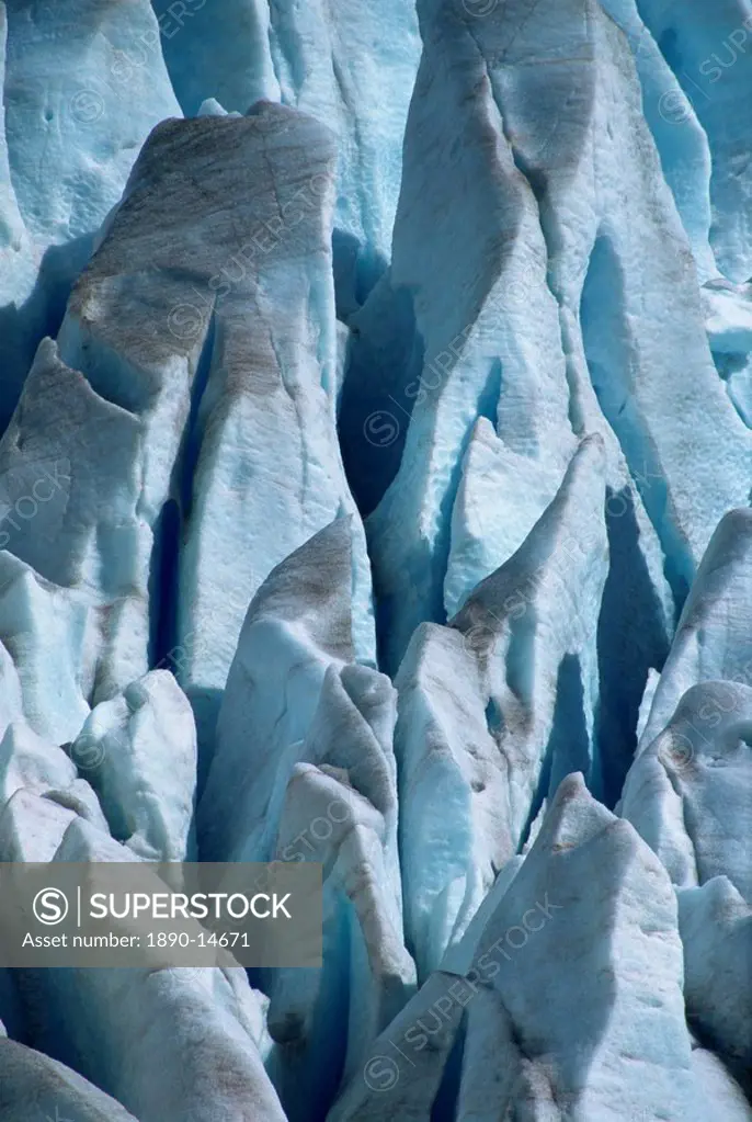 Crevasses, Mendenhall Glacier, Juneau Icefield, Alaska, United States of America, North America