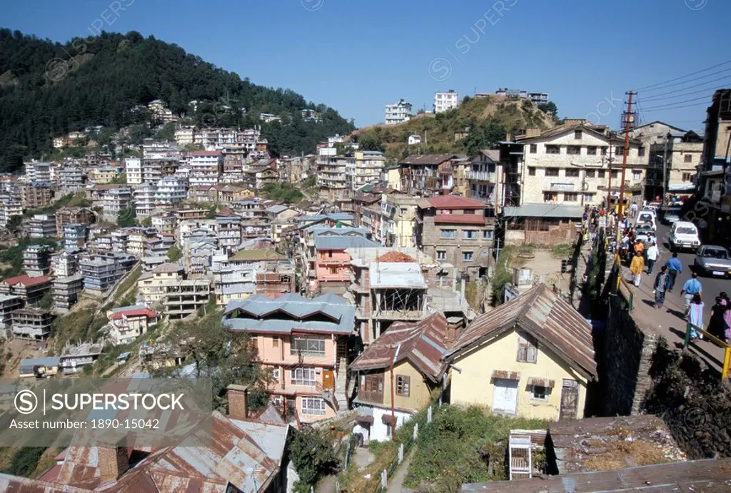 Shimla Simla, town grown from Raj hill station, Himachal Pradesh, India, Asia