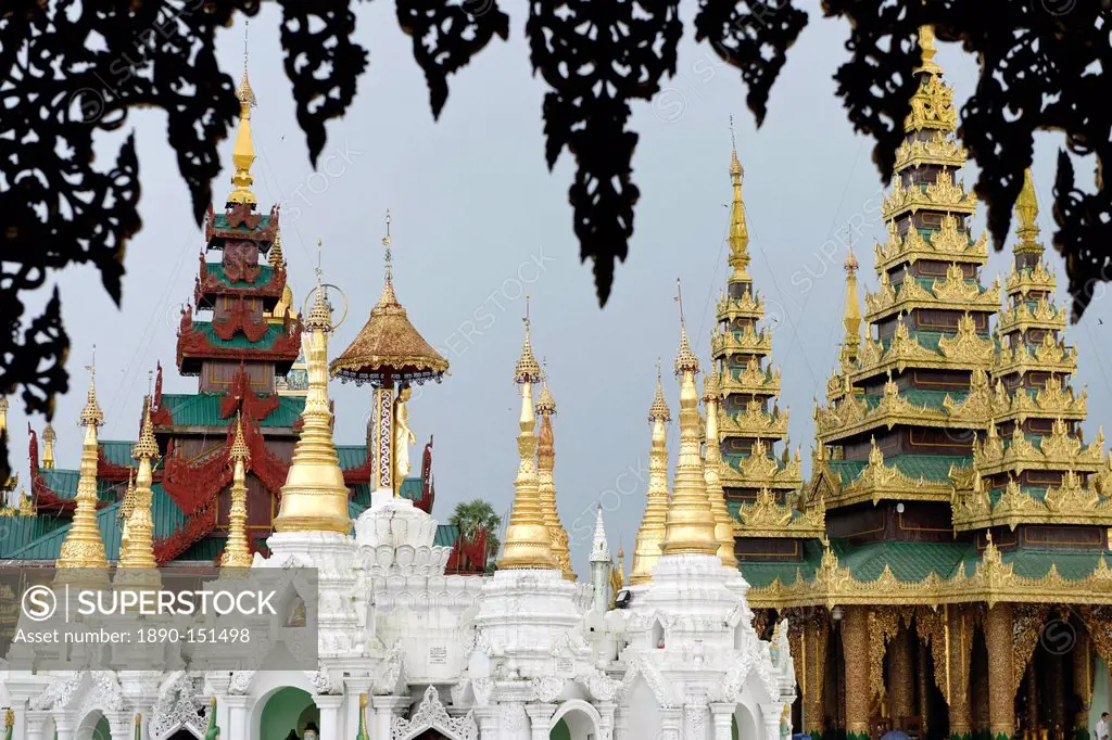 The Shwedagon Pagoda, Yangon Rangoon, Yangon region, Republic of the Union of Myanmar Burma, Asia