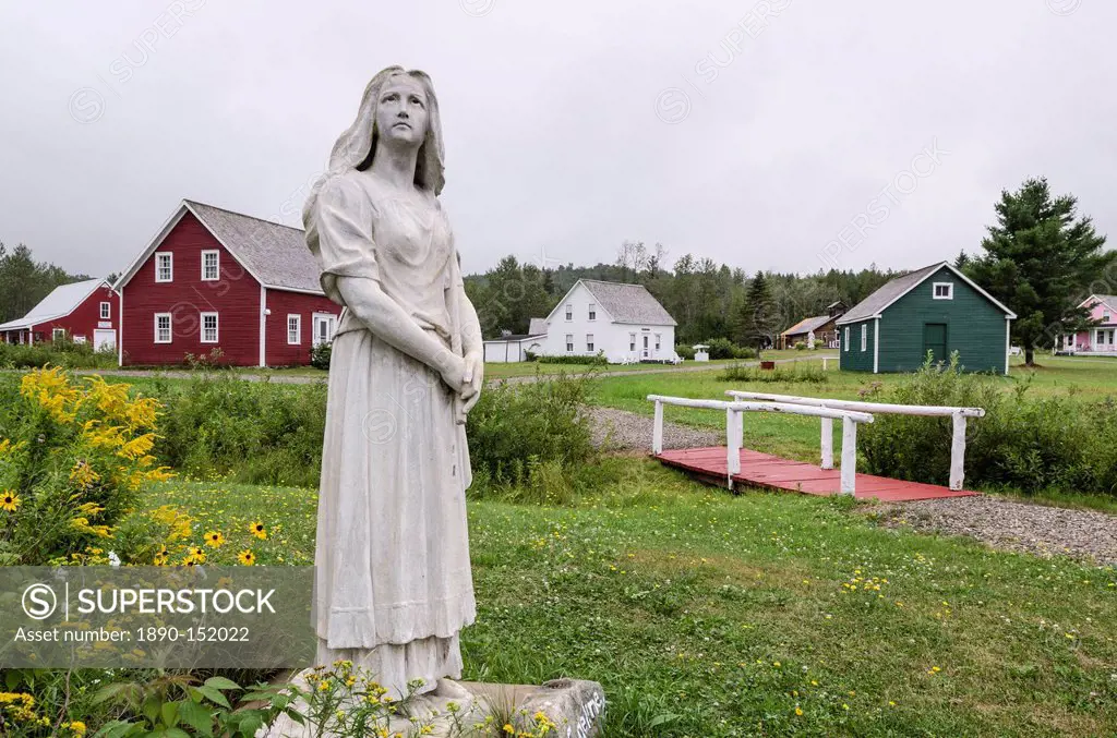 Evangeline statue, Acadian Village, Van Buren, Maine, United States of America, North America