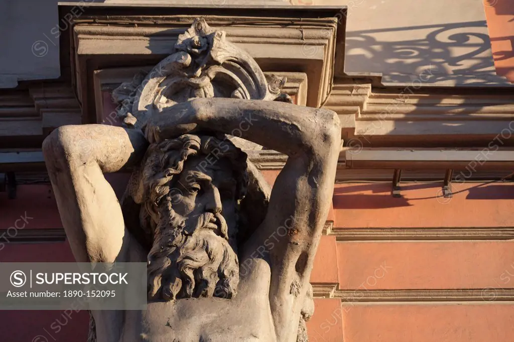 Statue on the Beloselskiy Palace on Nevskiy Prospekt, St. Petersburg, Russia, Europe