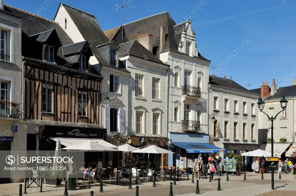 Place Michel Debre, Amboise, UNESCO World Heritage Site, Indre_et_Loire, Centre, France, Europe