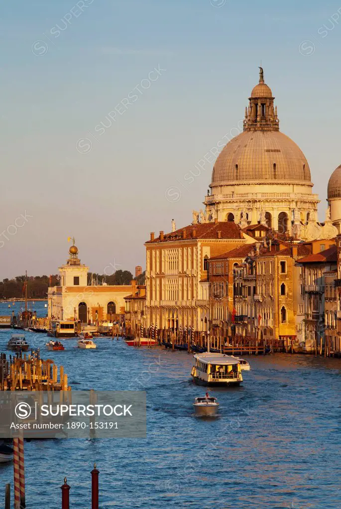 The Church of Santa Maria della Salute and the Grand Canal, from the Accademia Bridge, Venice, UNESCO World Heritage Site, Veneto, Italy, Europe