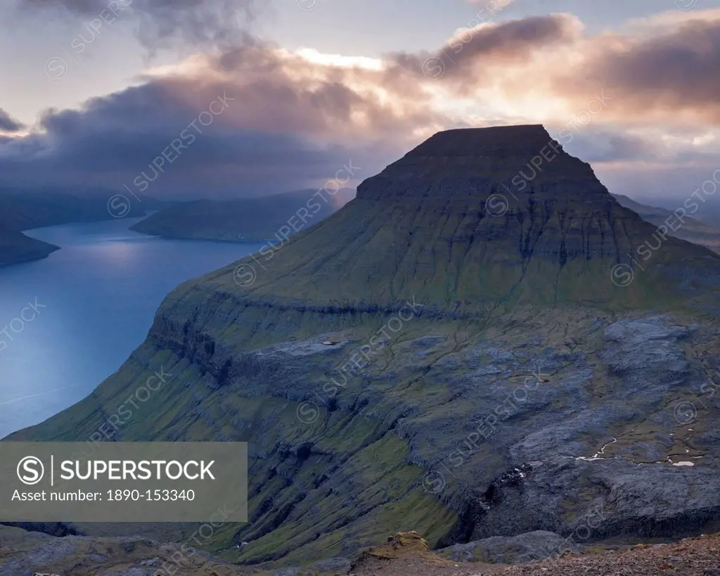 Skaelingur mountain on the island of Streymoy, Faroe Islands, Denmark, Europe