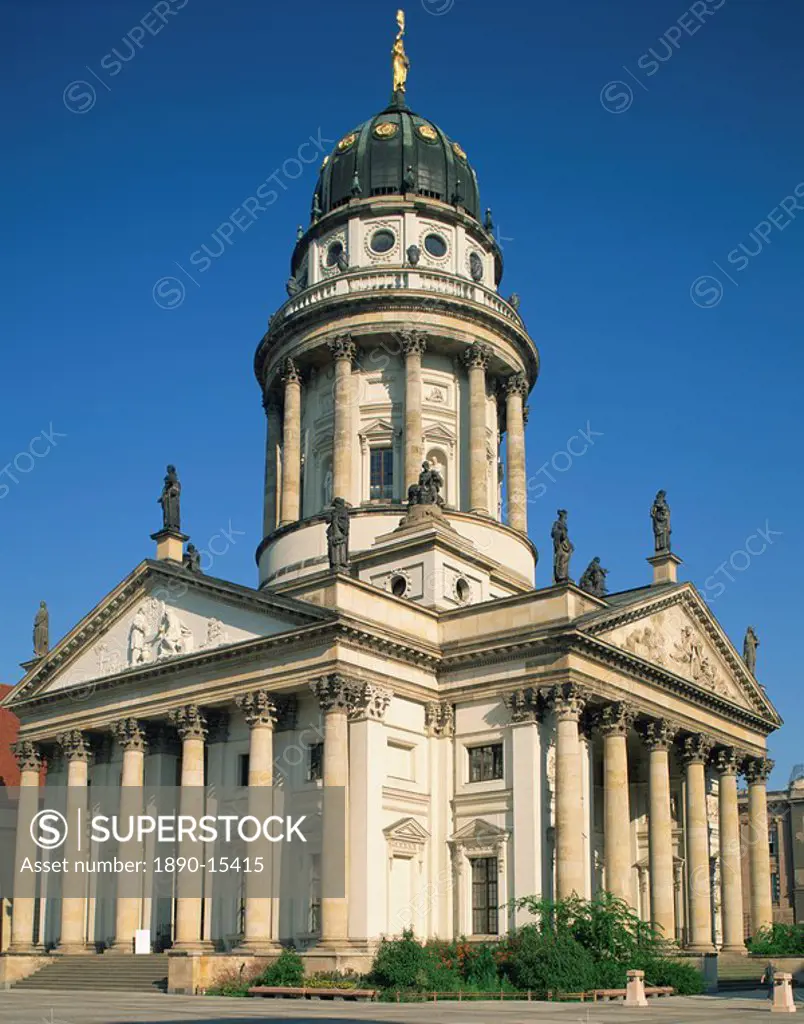 The French Cathedral on Gendarmenmarkt in Berlin, Germany, Europe