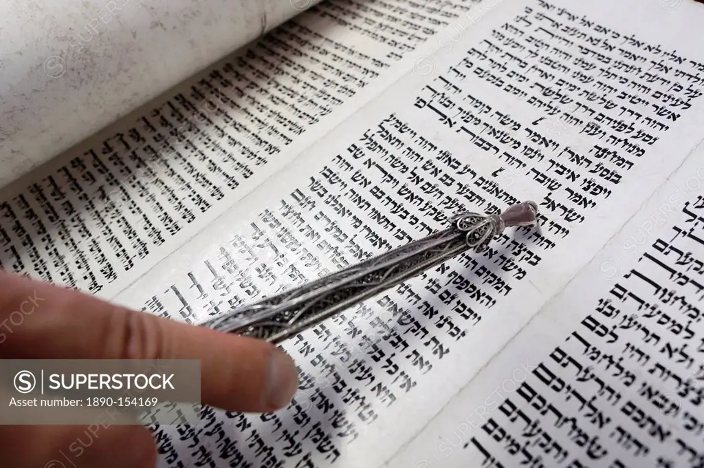 Jewish Torah scroll with pointer, Paris, France, Europe