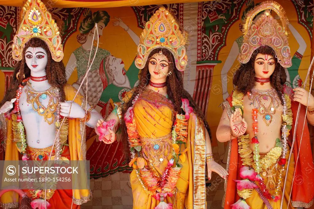 Rama, Sita and Rama again, Goverdan, Uttar Pradesh, India, Asia