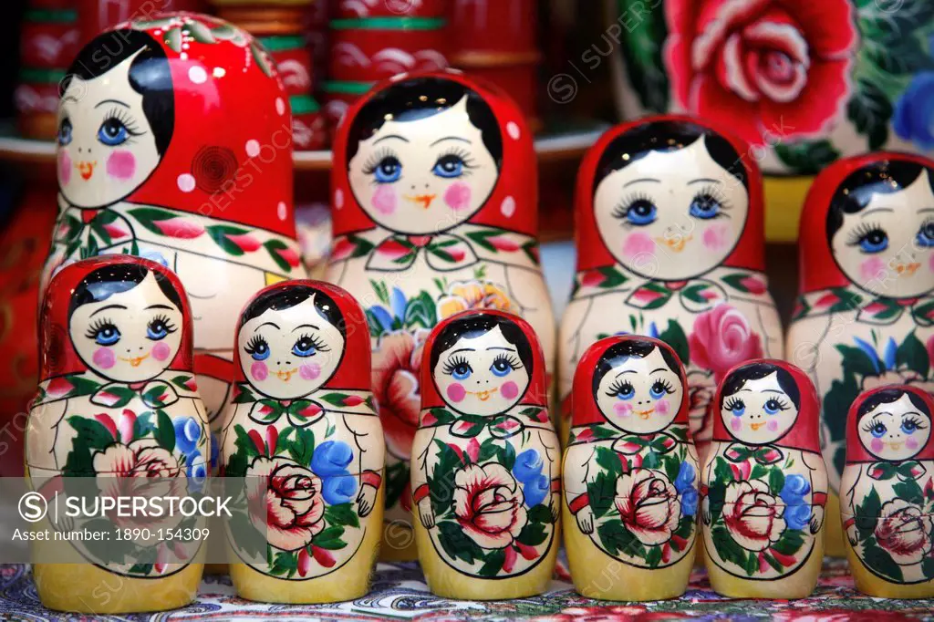 Matryoshka babushka dolls, St. Petersburg, Russia, Europe