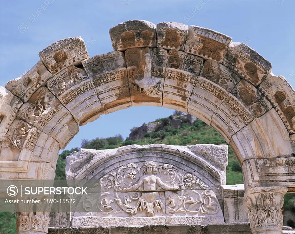 Temple of Hadrian, Ephesus, Anatolia, Turkey, Asia Minor, Eurasia