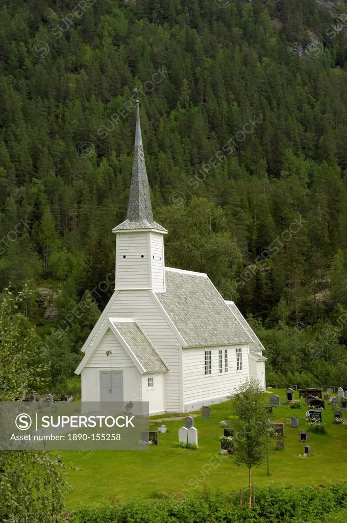 Jostedal church, Sogn og Fjordane, Norway, Scandinavia, Europe