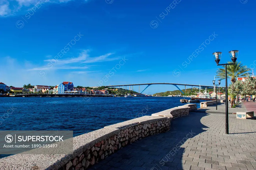 The Sint Annabaai channel in Willemstad, capital of Curacao, ABC Islands, Netherlands Antilles, Caribbean, Central America