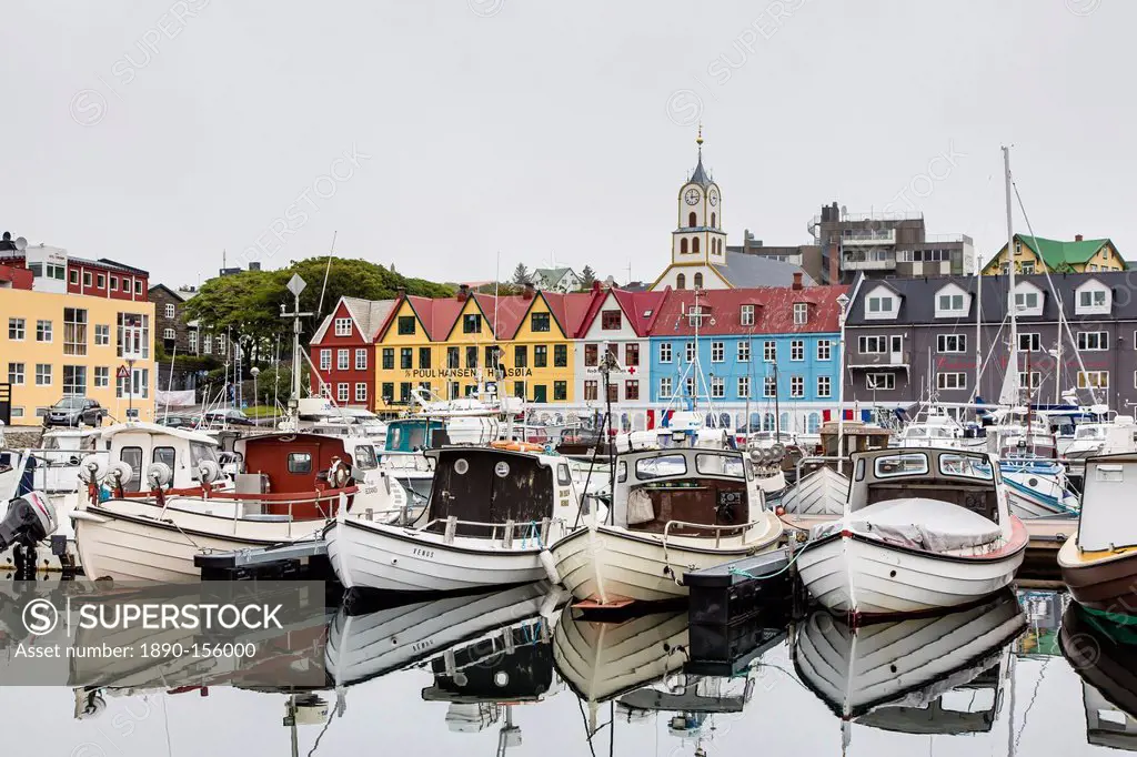 Harbor of Torshavn, Streymoy, Faroe Islands, Denmark, Europe