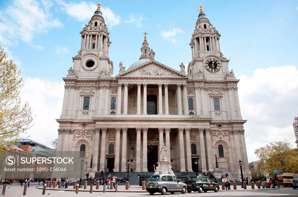 St. Paul's Cathedral entrance, London, England, United Kingdom, Europe