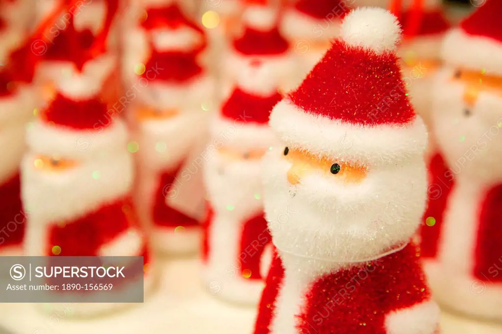 Santa Claus Chritmas decoration, Sheffield, Yorkshire, England, United Kingdom, Europe