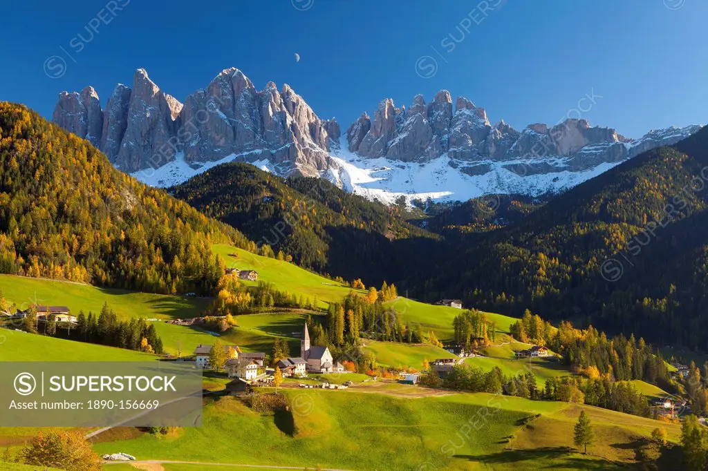St. Magdalena, Val di Funes, Trentino-Alto Adige, Dolomites, South Tyrol, Italy, Europe