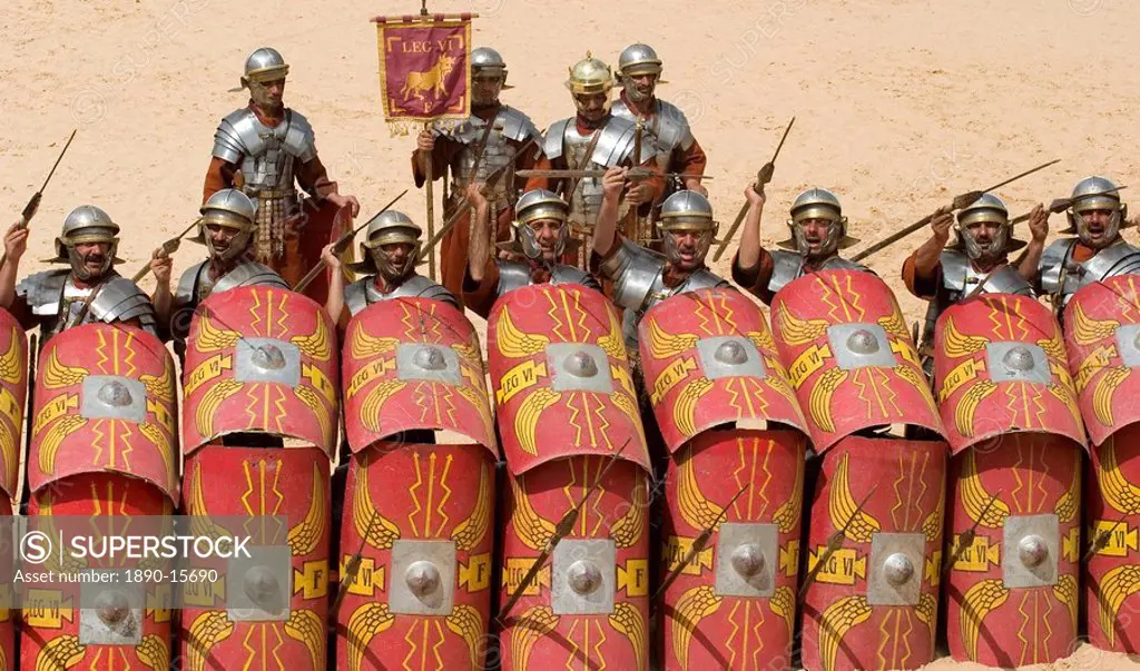 Roman legion, Jerash, Jordan, Middle East