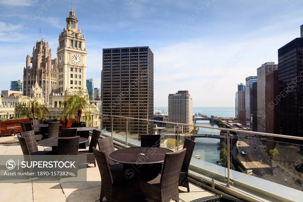 View from Trump Tower Hotel, Chicago, Illinois, United States of America, North America