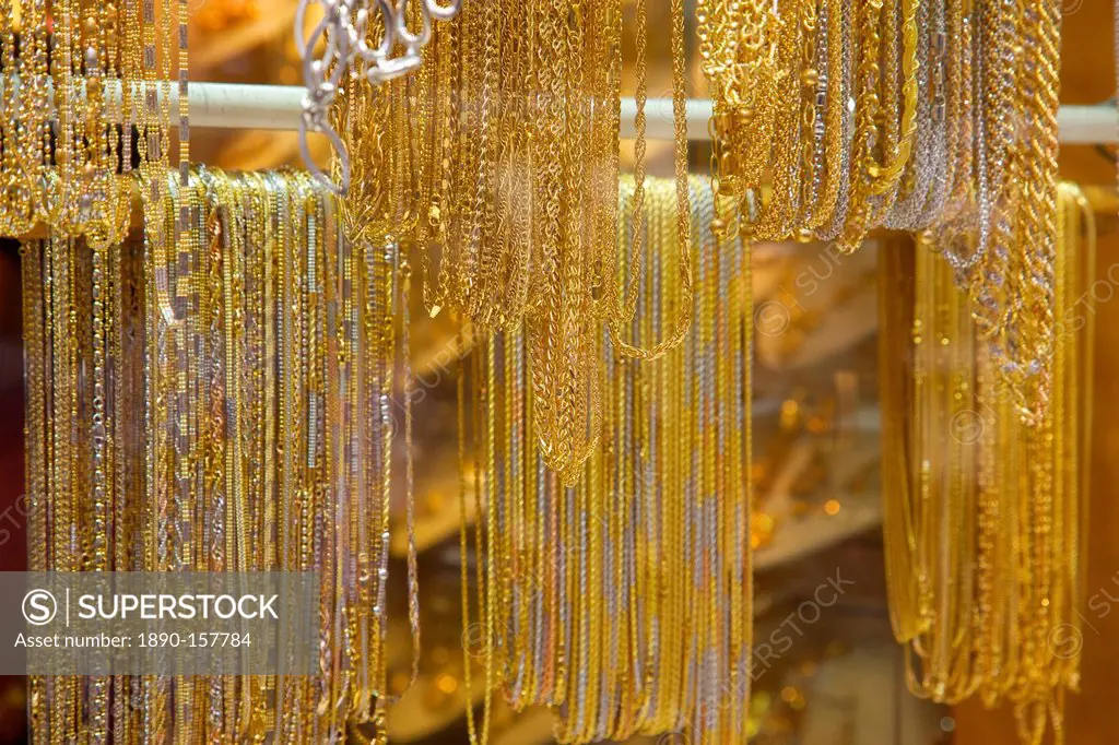 Gold in the Gold Souk, The Creek, Dubai, United Arab Emirates, Middle East