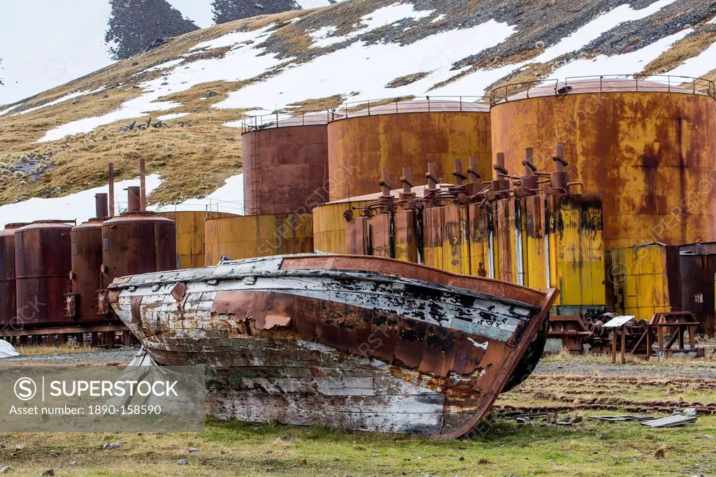 The abandoned Grytviken Whaling Station, South Georgia, South Atlantic Ocean, Polar Regions