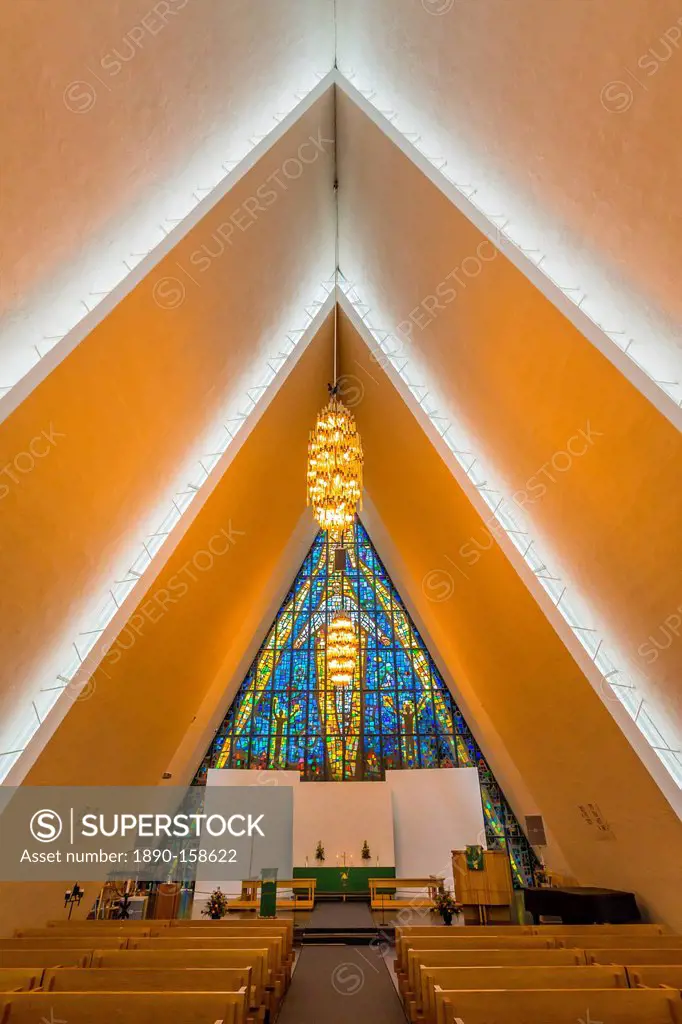 The Arctic Cathedral (Tromsdalen Church) (Tromsoysund Church), Tromso, Norway, Scandinavia, Europe