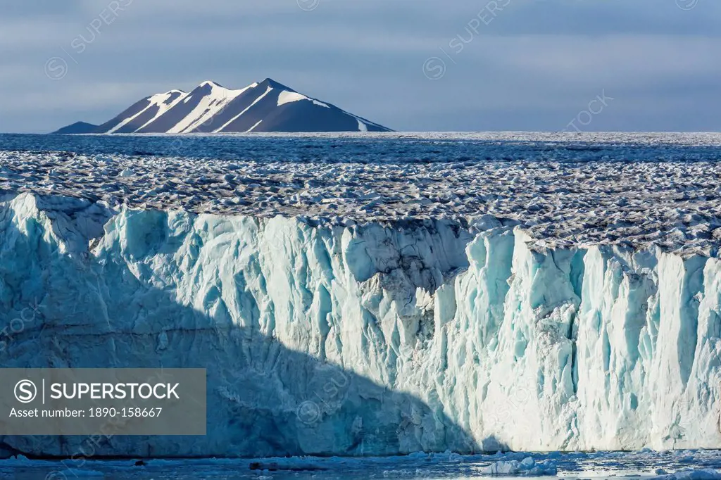 Tidewater glacier, Hornsund, Spitsbergen, Svalbard Archipelago, Norway, Scandinavia, Europe