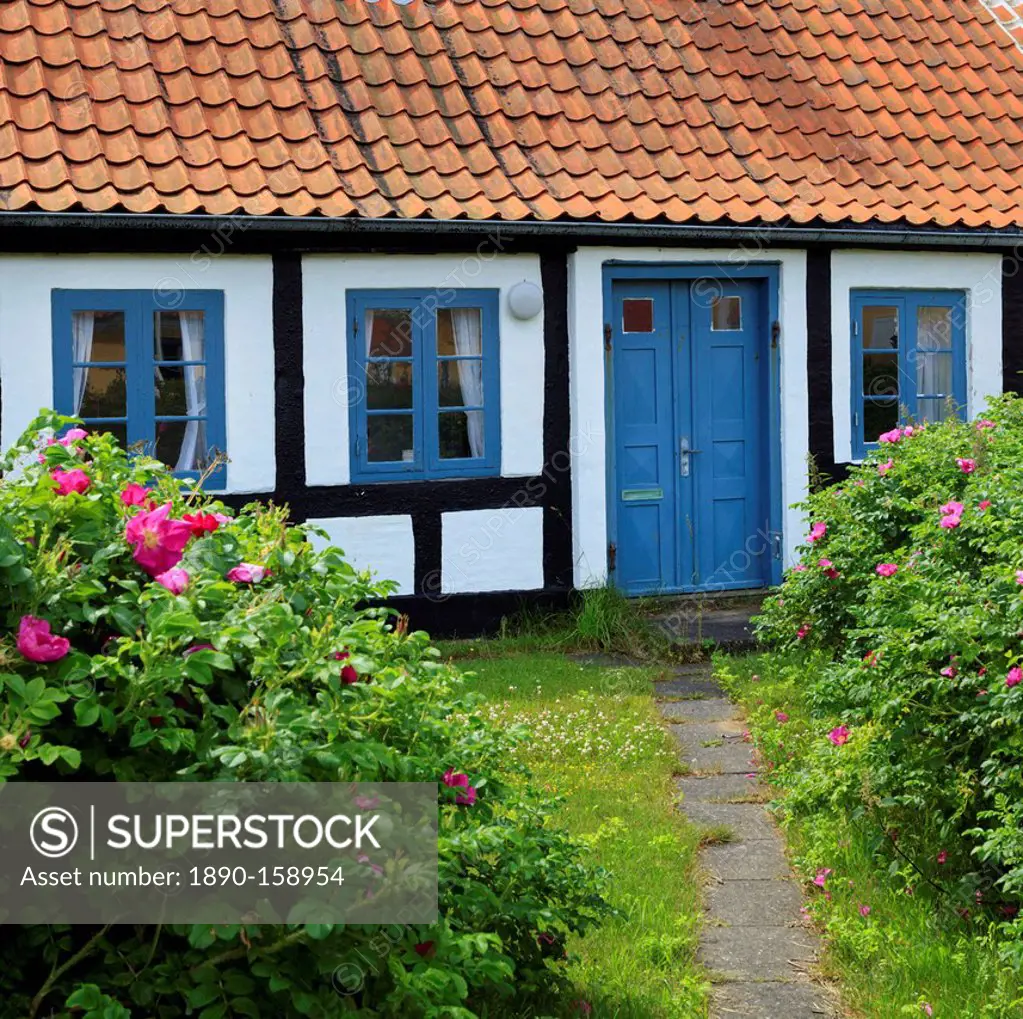Traditional half-timbered house, Gammel Skagen, Jutland, Denmark, Scandinavia, Europe
