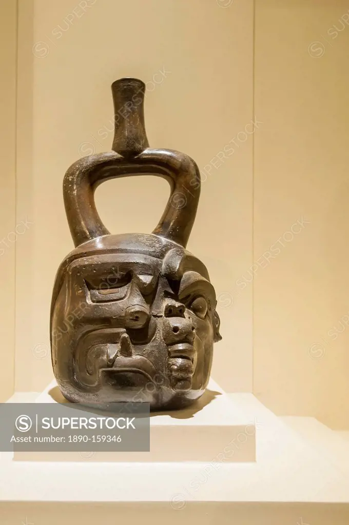 Pre-Columbian artifacts and art in the Larco Museum, Lima, Peru, South America
