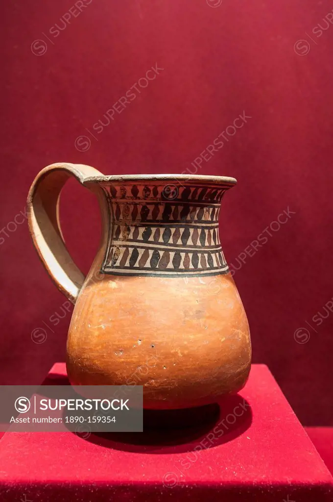 Pre-Columbian pottery in the Museum of Archaeology, Trujillo, Peru, South America