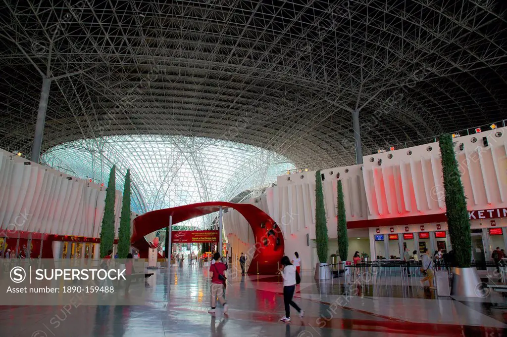 Entrance, Ferrari World, Yas Island, Abu Dhabi, United Arab Emirates, Middle East