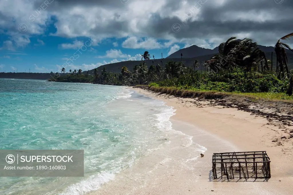 Beach at Long Haul Bay, Nevis Island, St. Kitts and Nevis, Leeward Islands, West Indies, Caribbean, Central America
