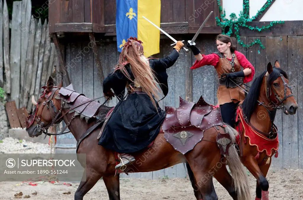 The legend of the knights, the medieval festival of Provins, UNESCO World Heritage Site, Seine-et-Marne, Ile-de-France, France, Europe