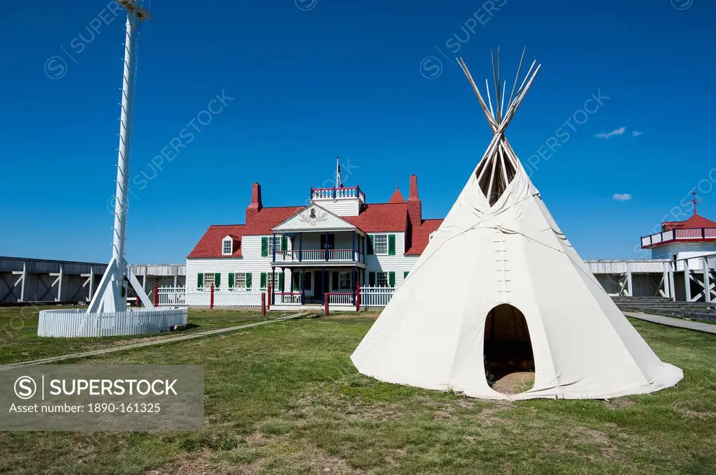 Indian wigwam in Fort Union, North Dakota, United States of America, North America