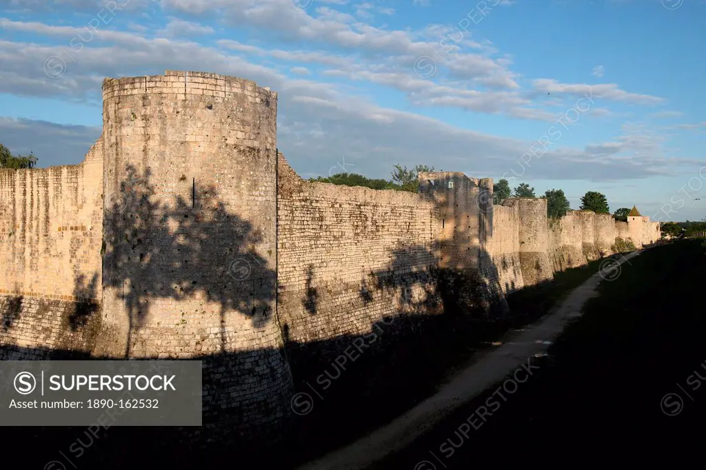 Ramparts dating from the 13th and 14th centuries of the medieval town of Provins, UNESCO World Heritage Site, Seine-et-Marne, Ile-de-France, France, E...