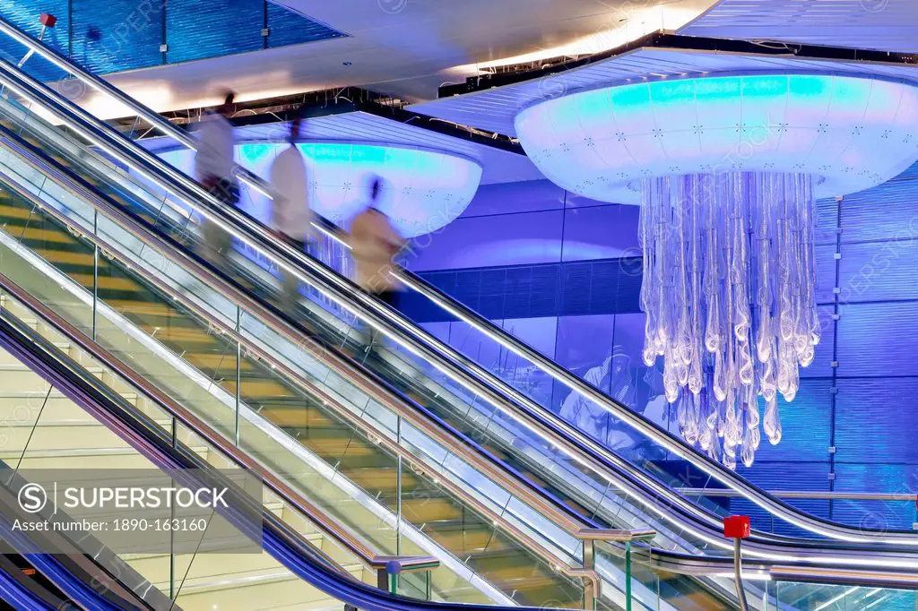 Dubai Metro station, opened in 2010, Dubai, United Arab Emirates, Middle East