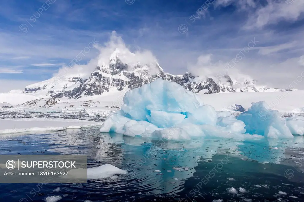 Huge iceberg in Port Lockroy, western side of the Antarctic Peninsula, Southern Ocean, Polar Regions