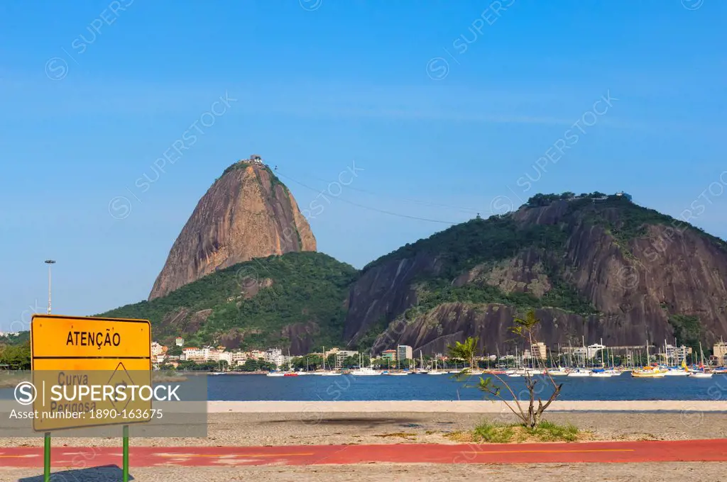 Sugar Loaf Mountain viewed from Botafogo, Rio de Janeiro, Brazil, South America