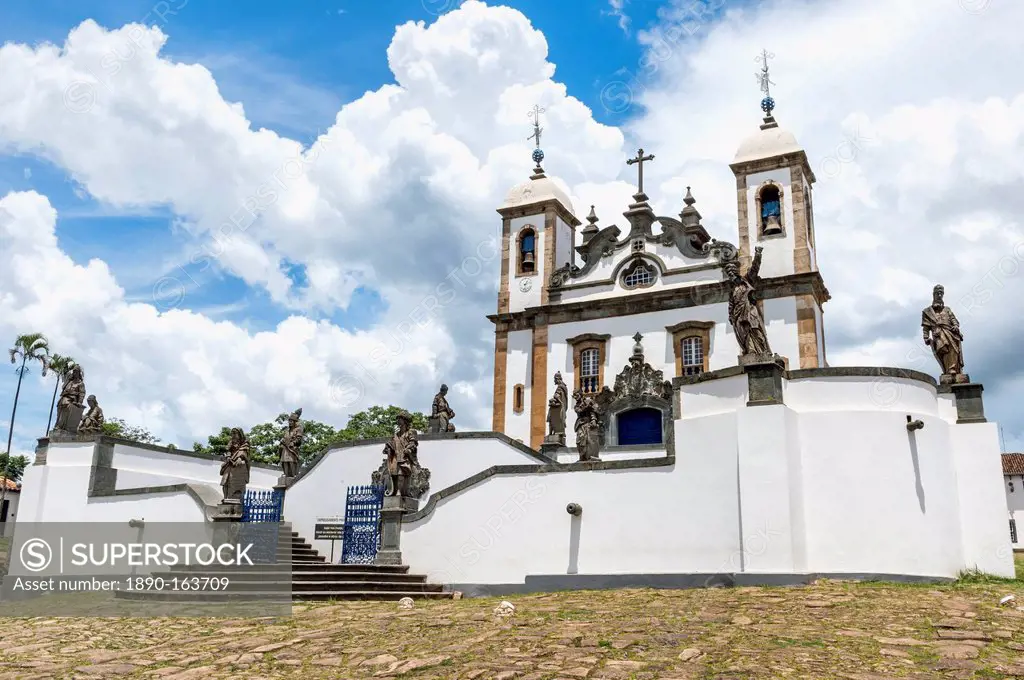 Santuario de Bom Jesus de Matosinhos, Aleijandinho masterpiece, Congonhas do Campo, UNESCO World Heritage Site, Minas Gerais, Brazil, South America