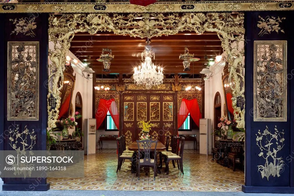 Penang Peranakan Mansion, recreation of a typical 19th century Baba home, Georgetown, Pulau Penang, Malaysia, Southeast Asia, Asia