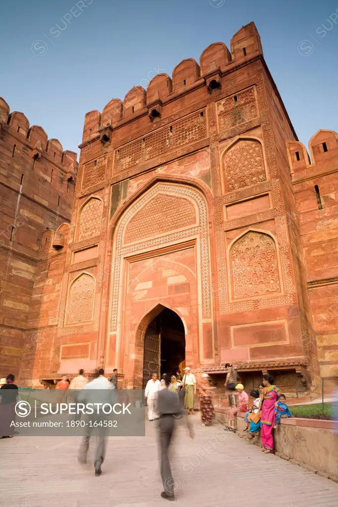 Agra Fort, UNESCO World Heritage Site, Agra, Uttar Pradesh, India, Asia