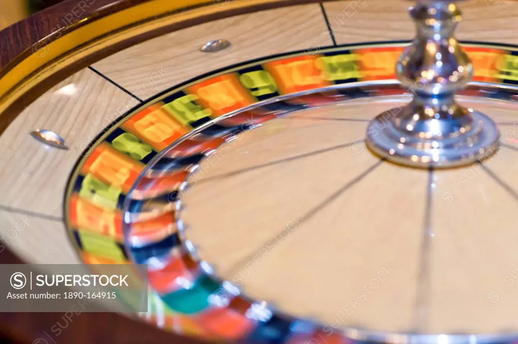 Roulette wheel, Casino interior, Las Vegas, Nevada, United States of America, North America