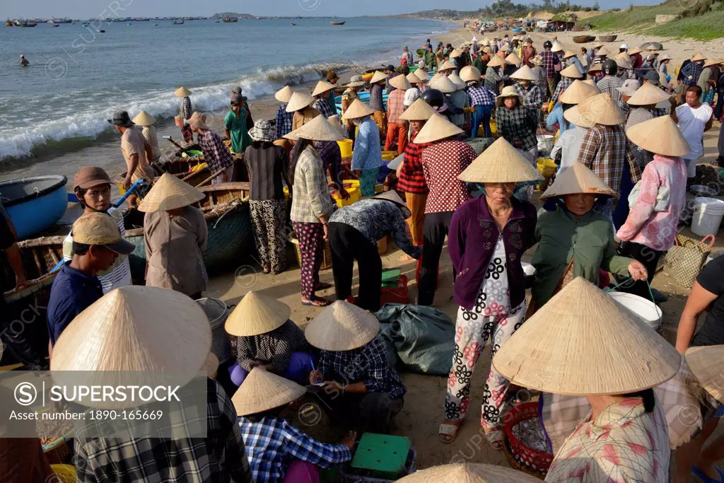 Fishing village, Mui Ne, Vietnam, Indochina, Southeast Asia, Asia