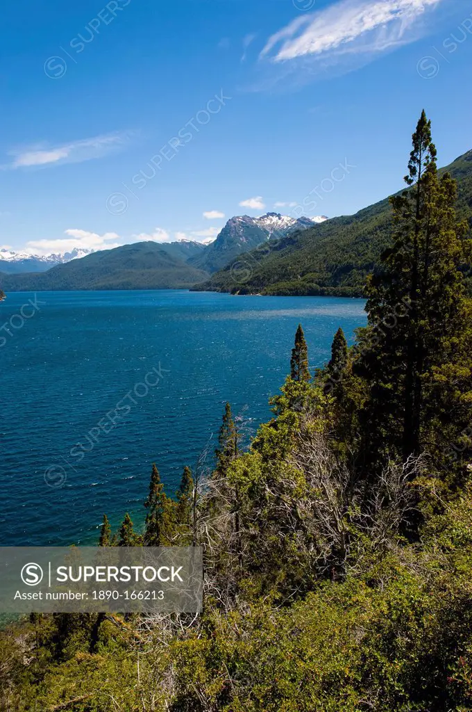 Beautiful mountain lake in the Los Alerces National Park, Chubut, Patagonia, Argentina, South America