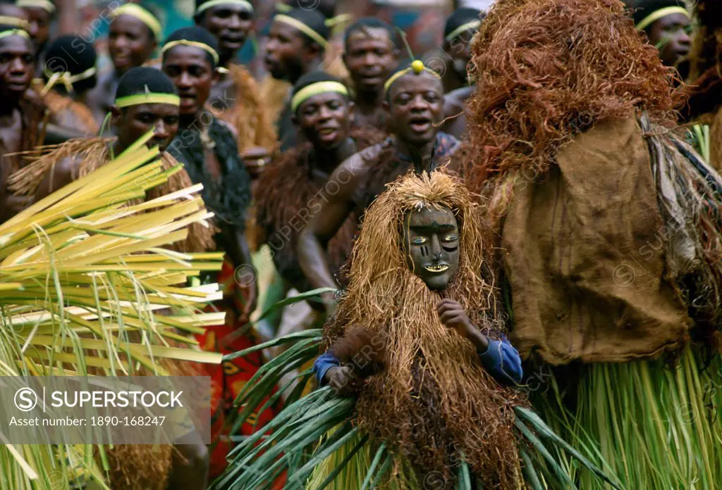 Tribal dancers at a festival in Cameroon, Africa