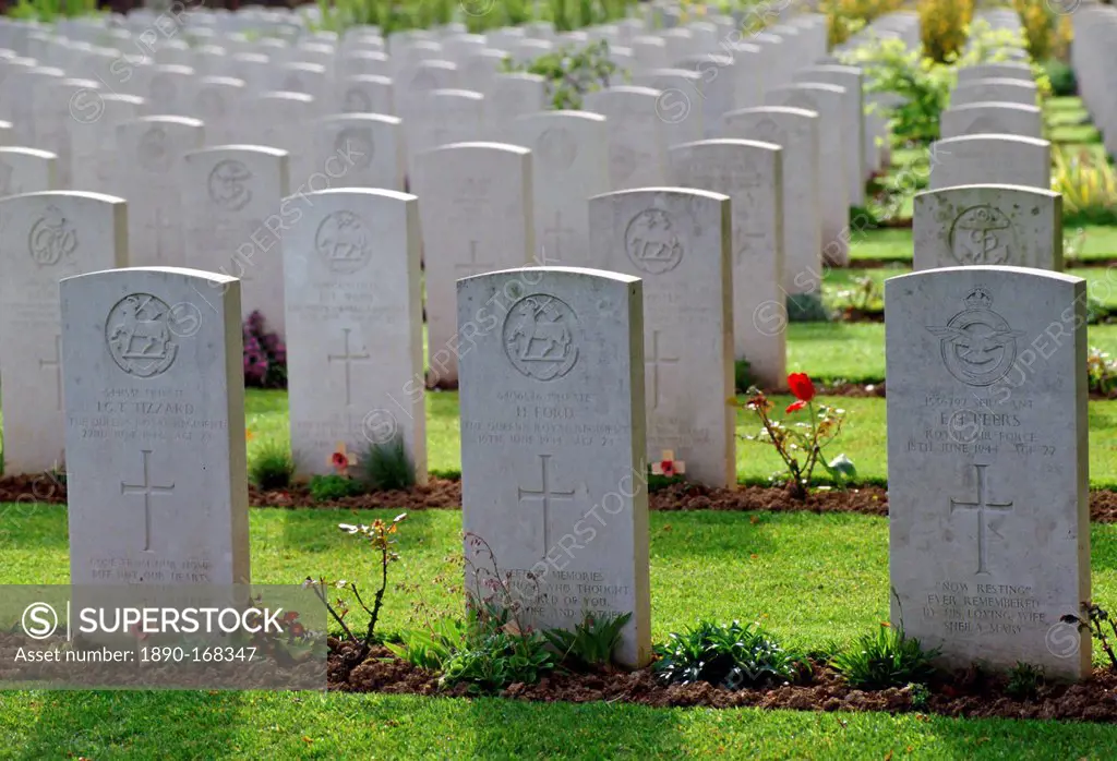 British World War II graves, Commonwealth war cemetery, northern France