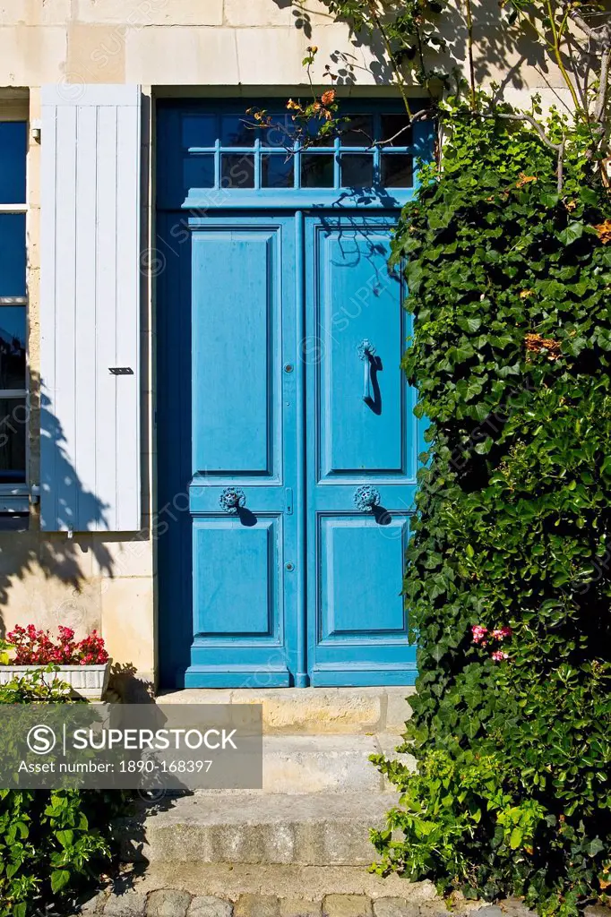 Traditional double door, Ile De Re, France.